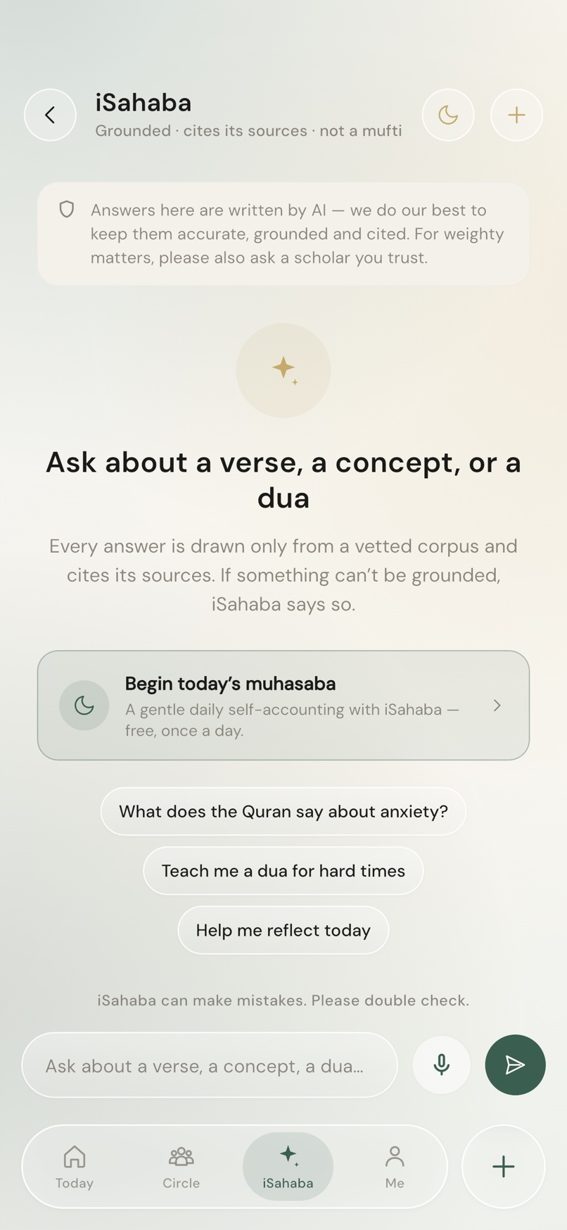 Muhasaba — iSahaba, the grounded Islamic companion